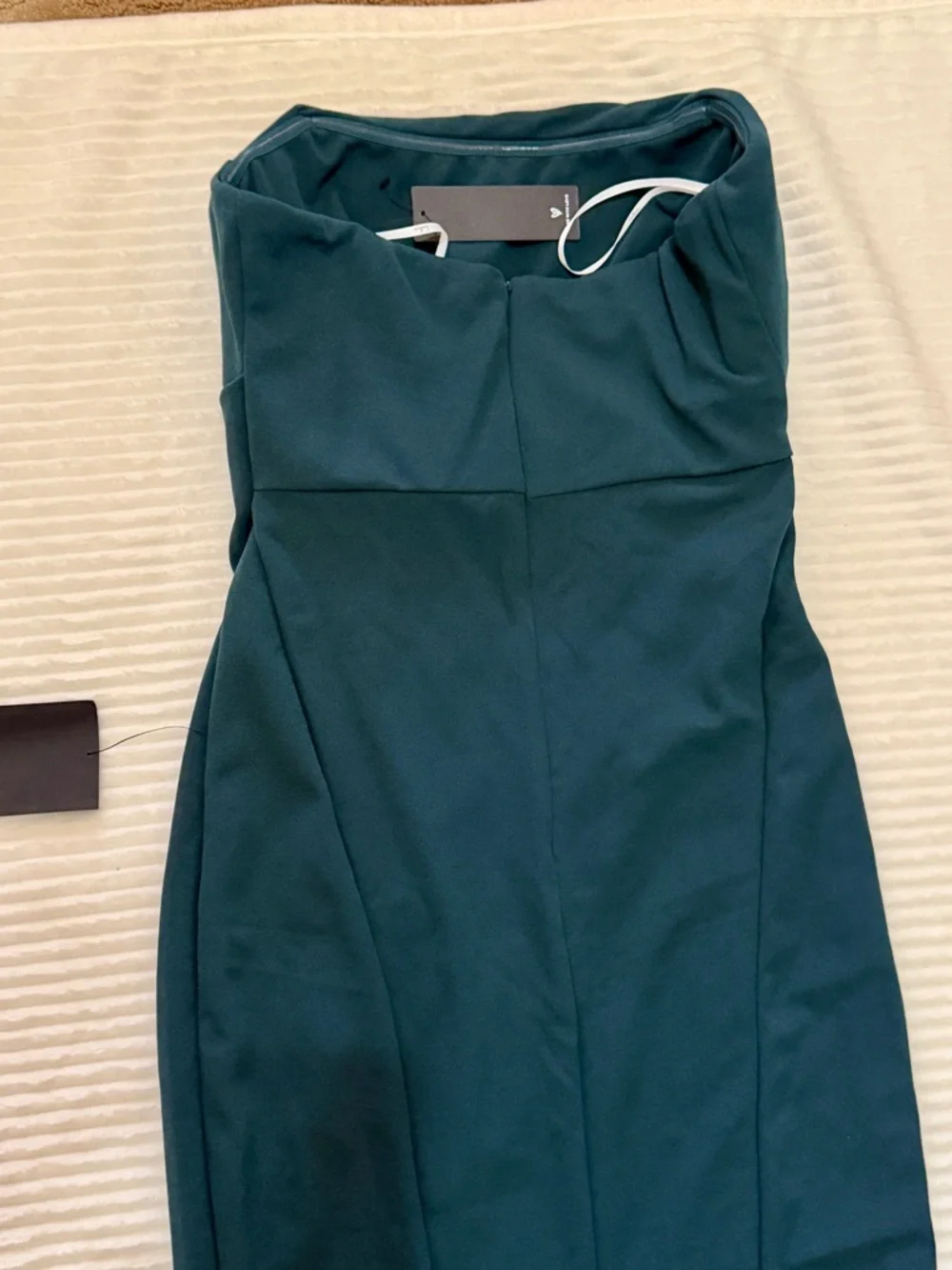 Lulu’s Marvelous Entrance Emerald Green Pleated Strapless Maxi Dress M NWT